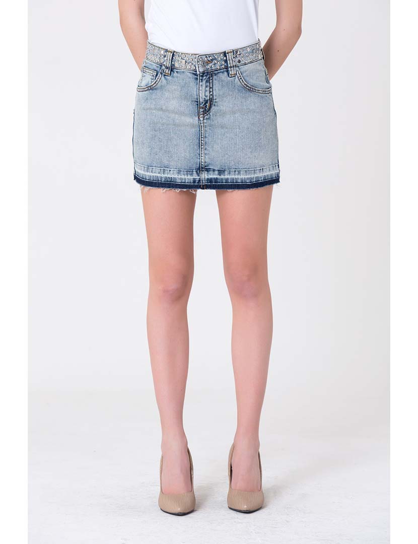 Saia Curta Senhora Ganga Azul