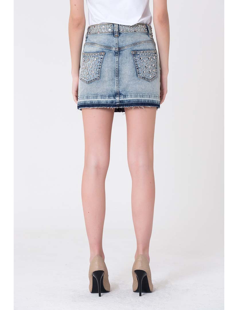 Saia Curta Senhora Ganga Azul