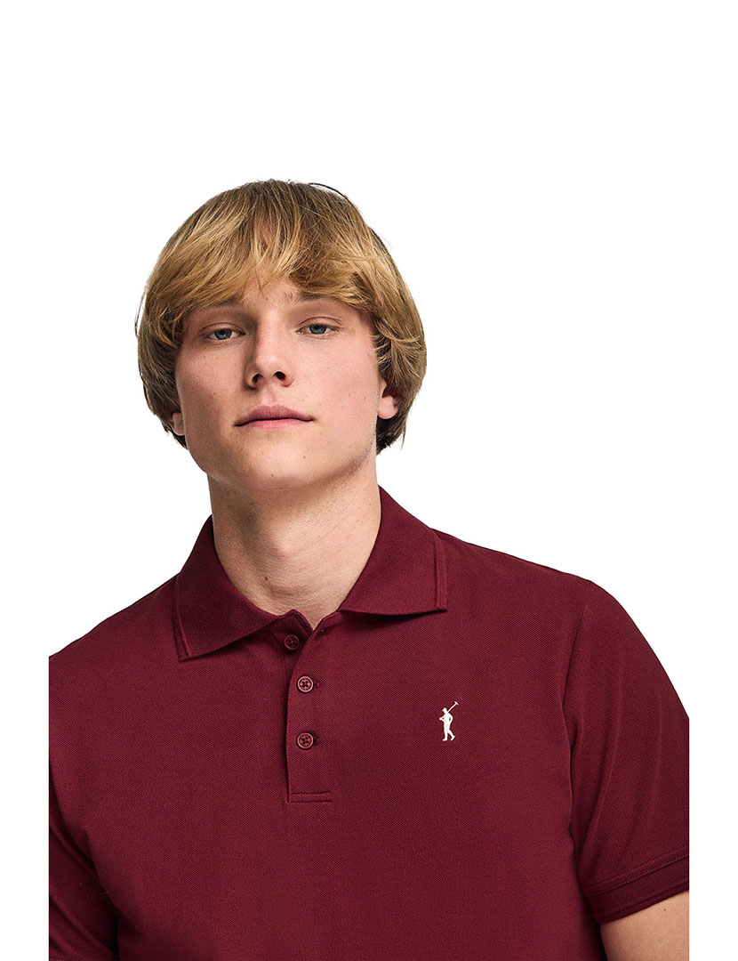 Pólo Rigby Go Ss Vn Vermelho Escuro