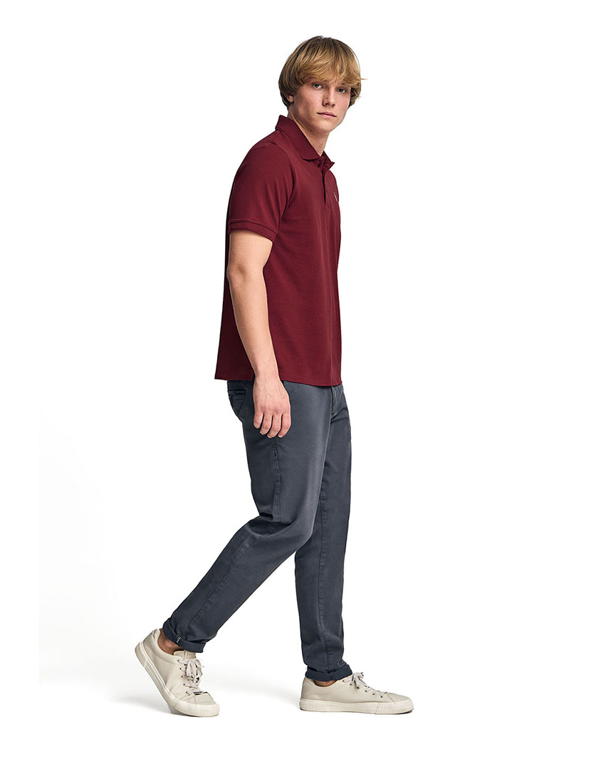 Pólo Rigby Go Ss Vn Vermelho Escuro