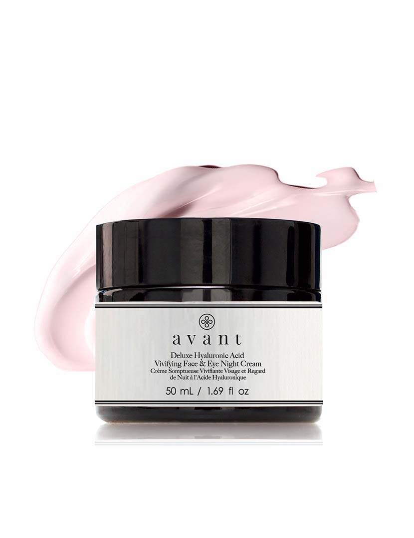 Creme noturno de ácido Hialurónico de luxo para rosto e olhos