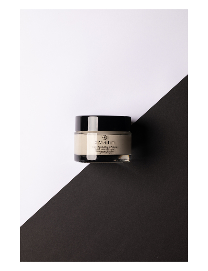 Máscara de argila verde francesa purificante e antiacne intensa