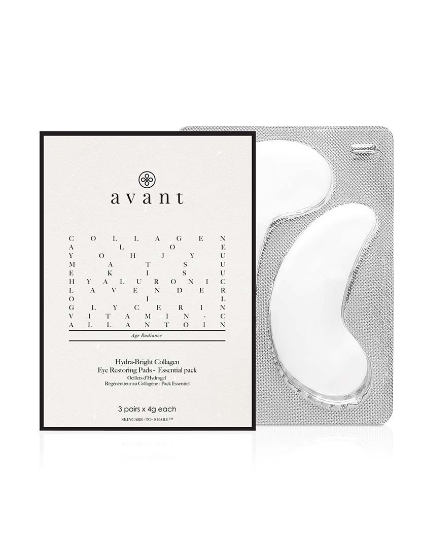 (Pacote Essencial 3) Almofadas restauradoras de olhos de colágeno Hydra-Bright