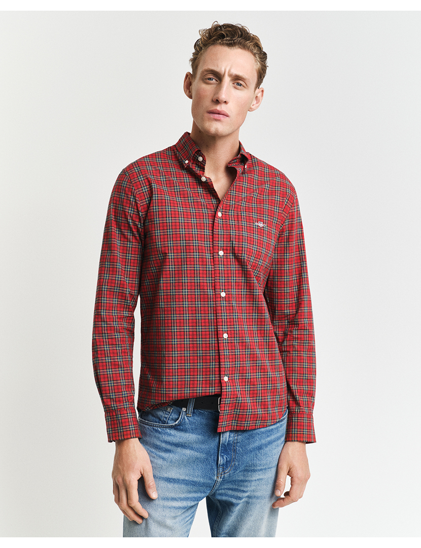 Camisa Regular Fit Classic Tartan Vermelho