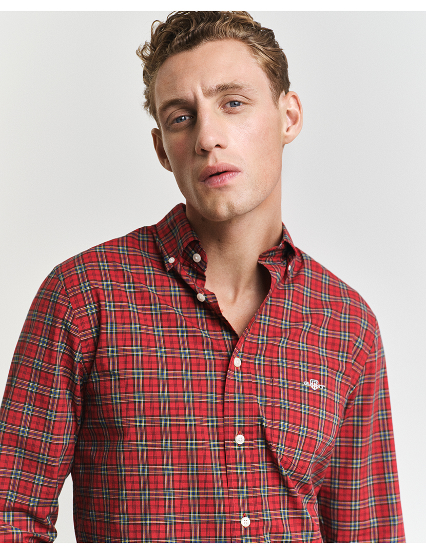 Camisa Regular Fit Classic Tartan Vermelho