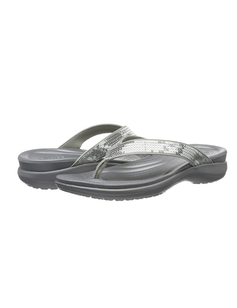 Chinelo Capri V Sequin Prateado