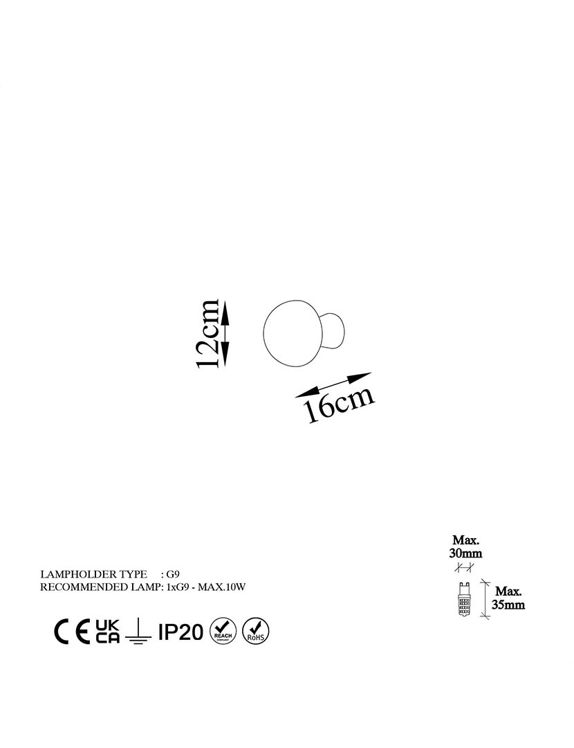 Candeeiro Parede Fungal 13360