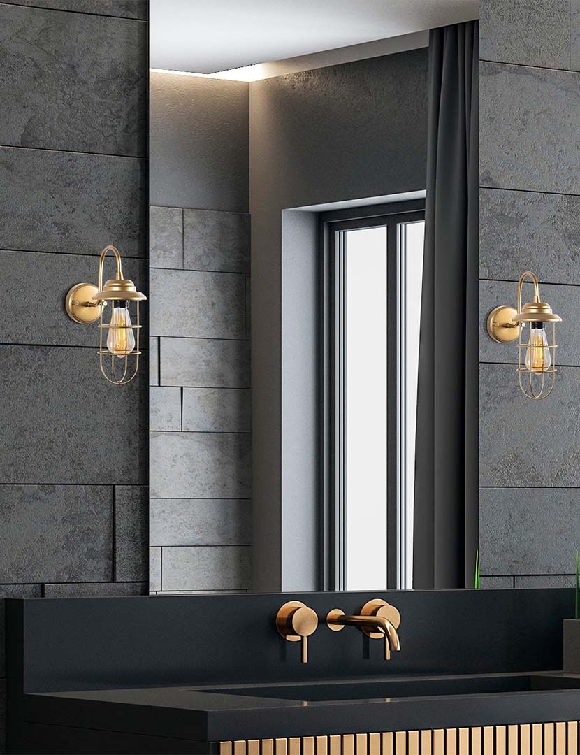 Candeeiro Parede Mahoni 13206