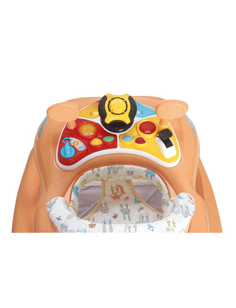 Andador Baloiço Animais Laranja