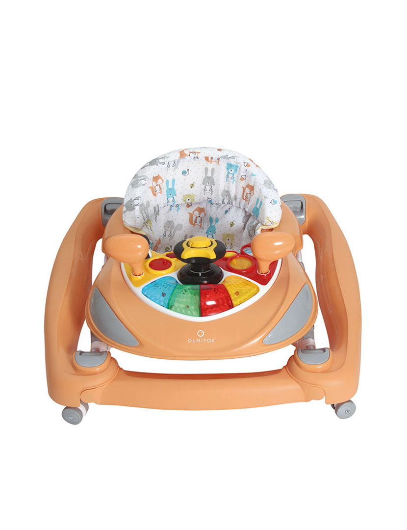 Andador Baloiço Animais Laranja