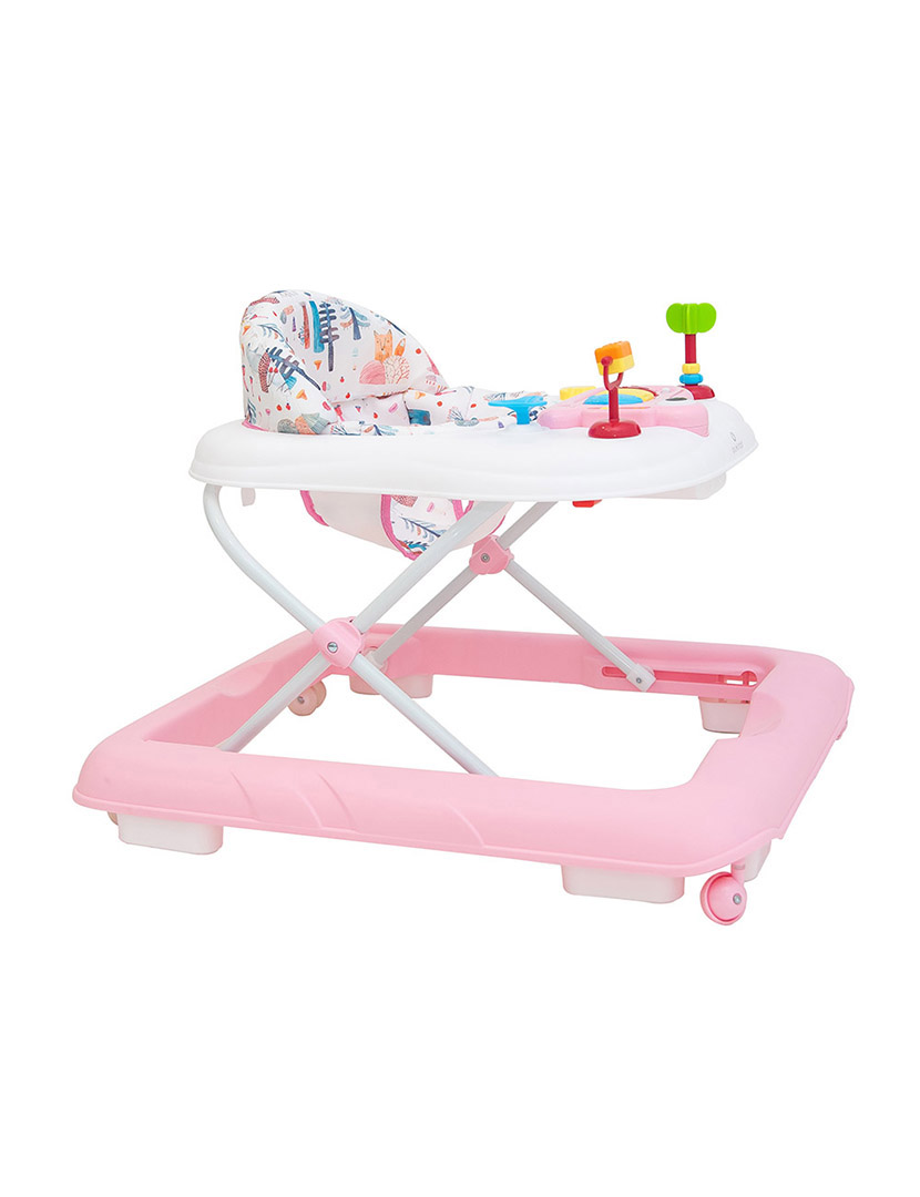 Andador Com Bandeja de Atividades Rosa