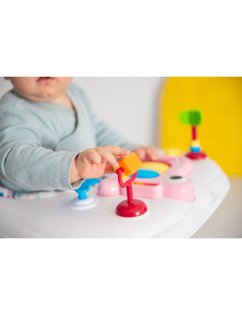 Andador Com Bandeja de Atividades Rosa