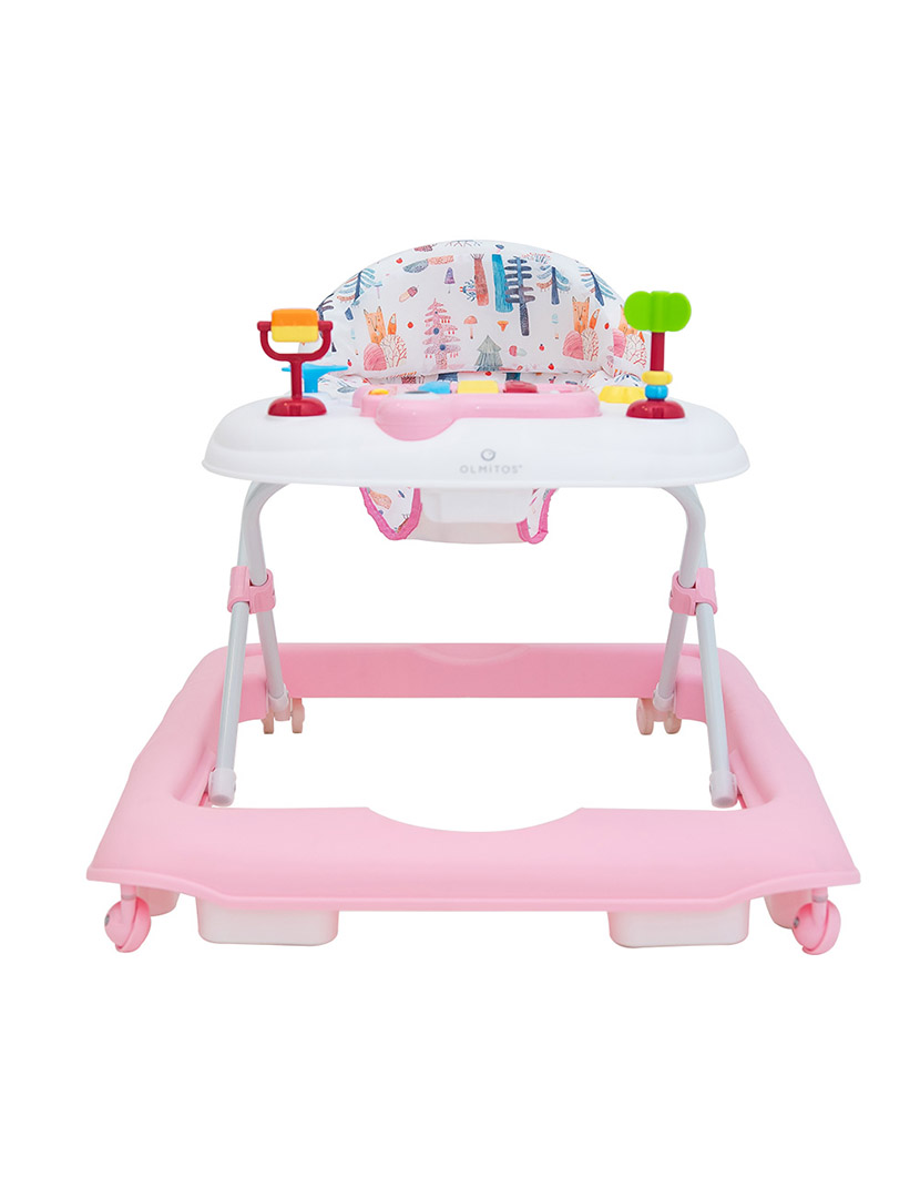 Andador Com Bandeja de Atividades Rosa