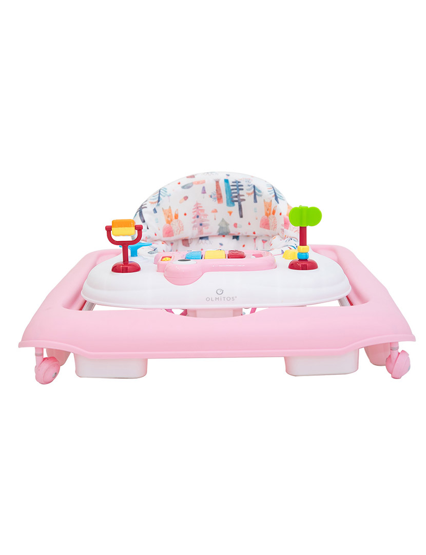 Andador Com Bandeja de Atividades Rosa