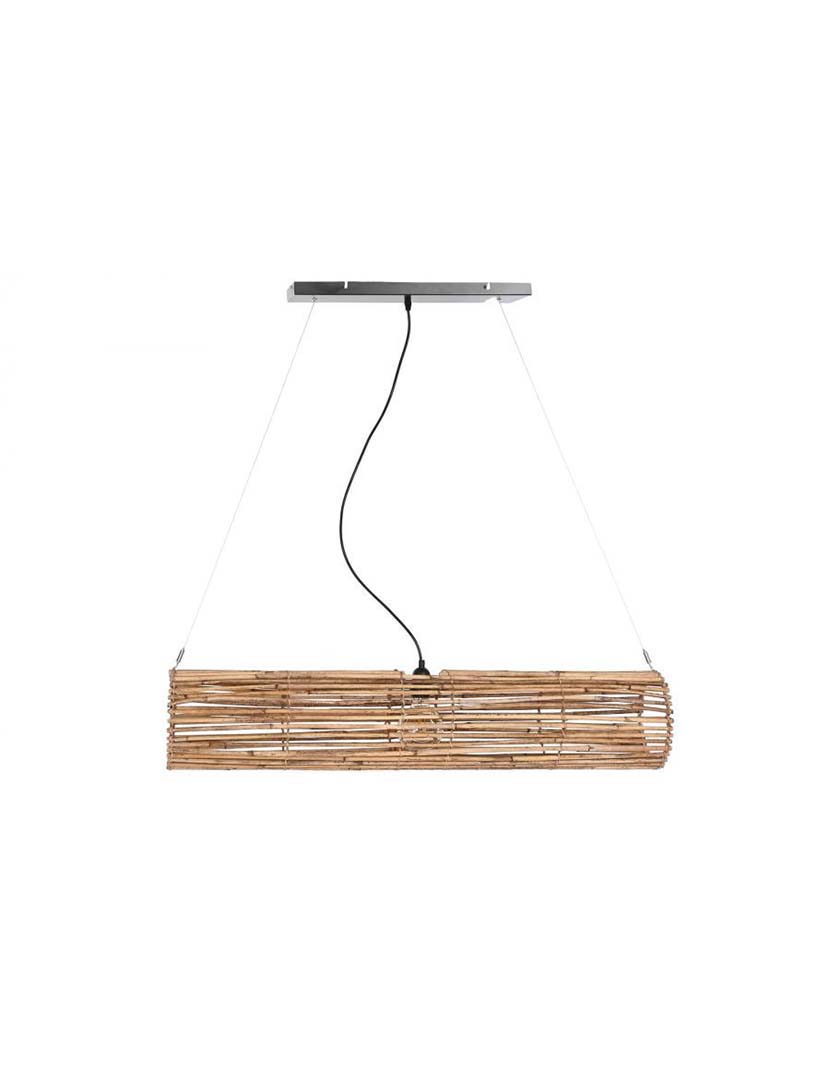 Candeeiro Teto Rattan Natural Castanho