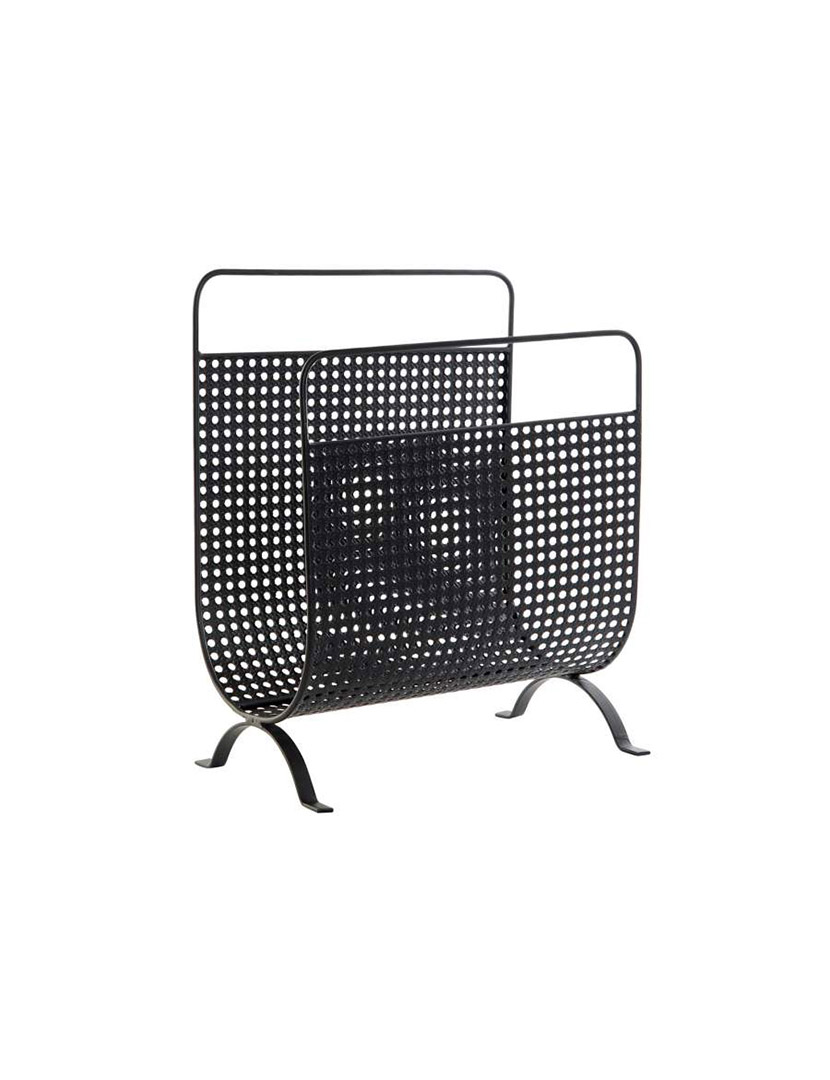 Magazine Rack Black Metal