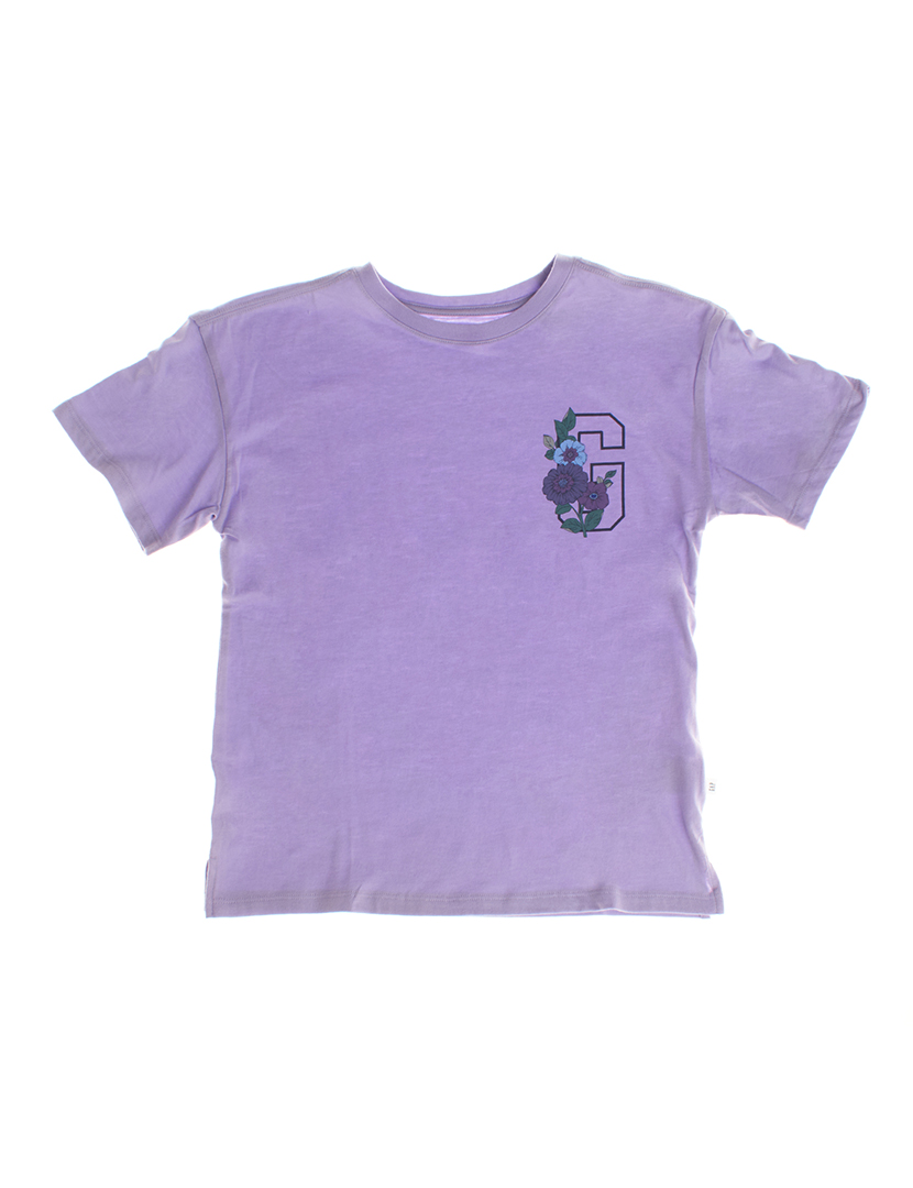 T-Shirt Gráfica Menina Lilás