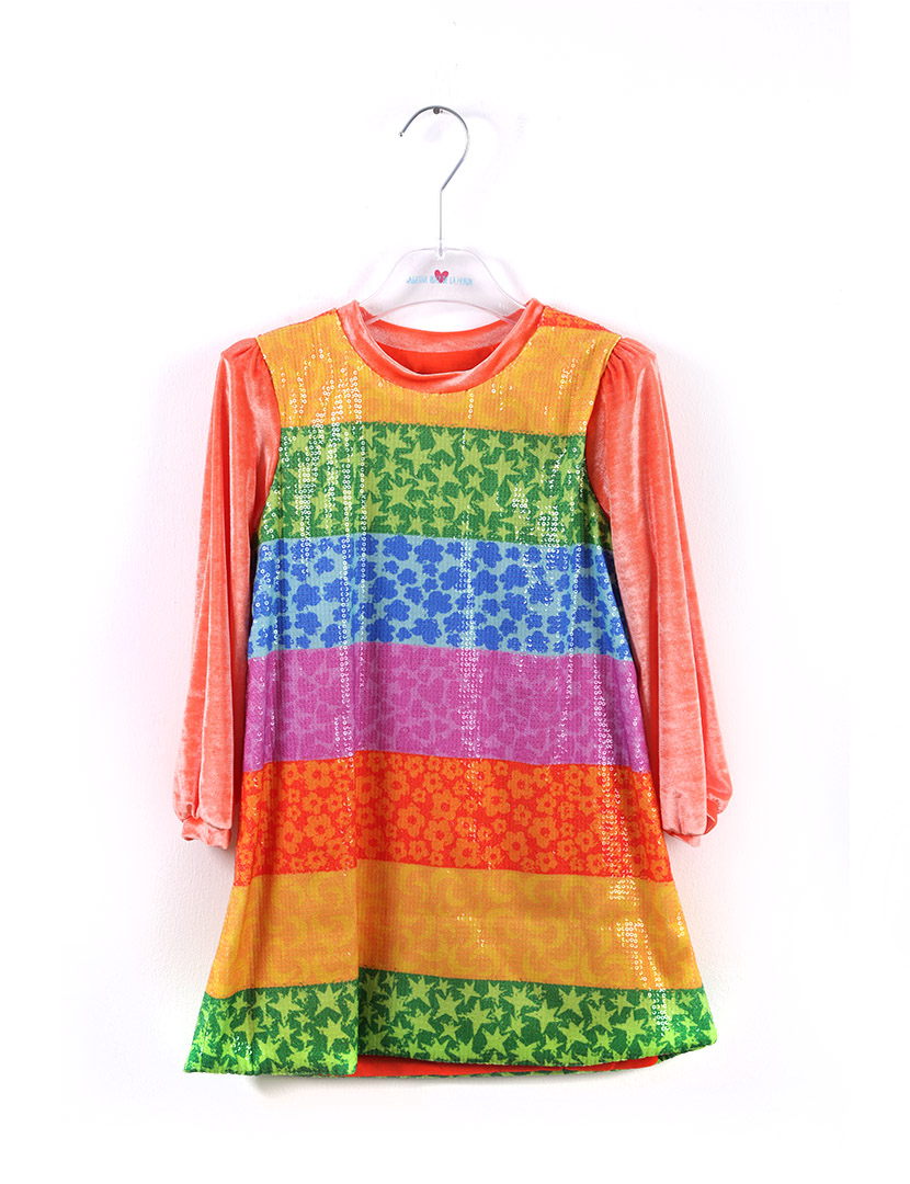 Vestido Menina Multicor