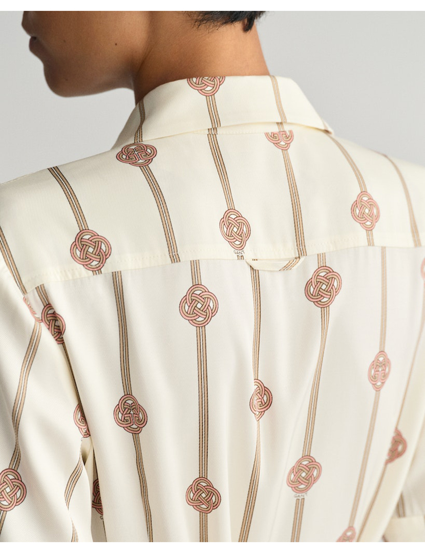 Vestido Slim Printed Bege