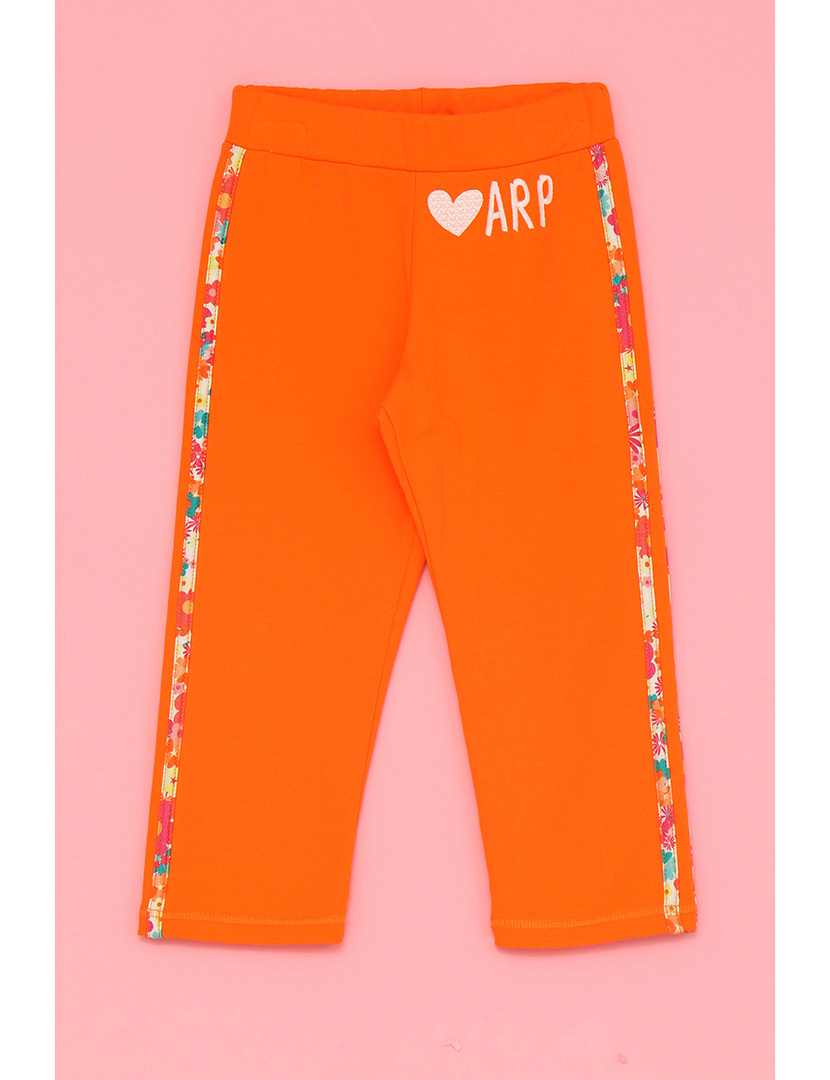 Leggings Fiori Menina Laranja
