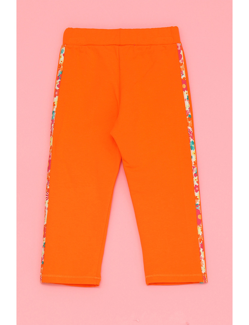 Leggings Fiori Menina Laranja
