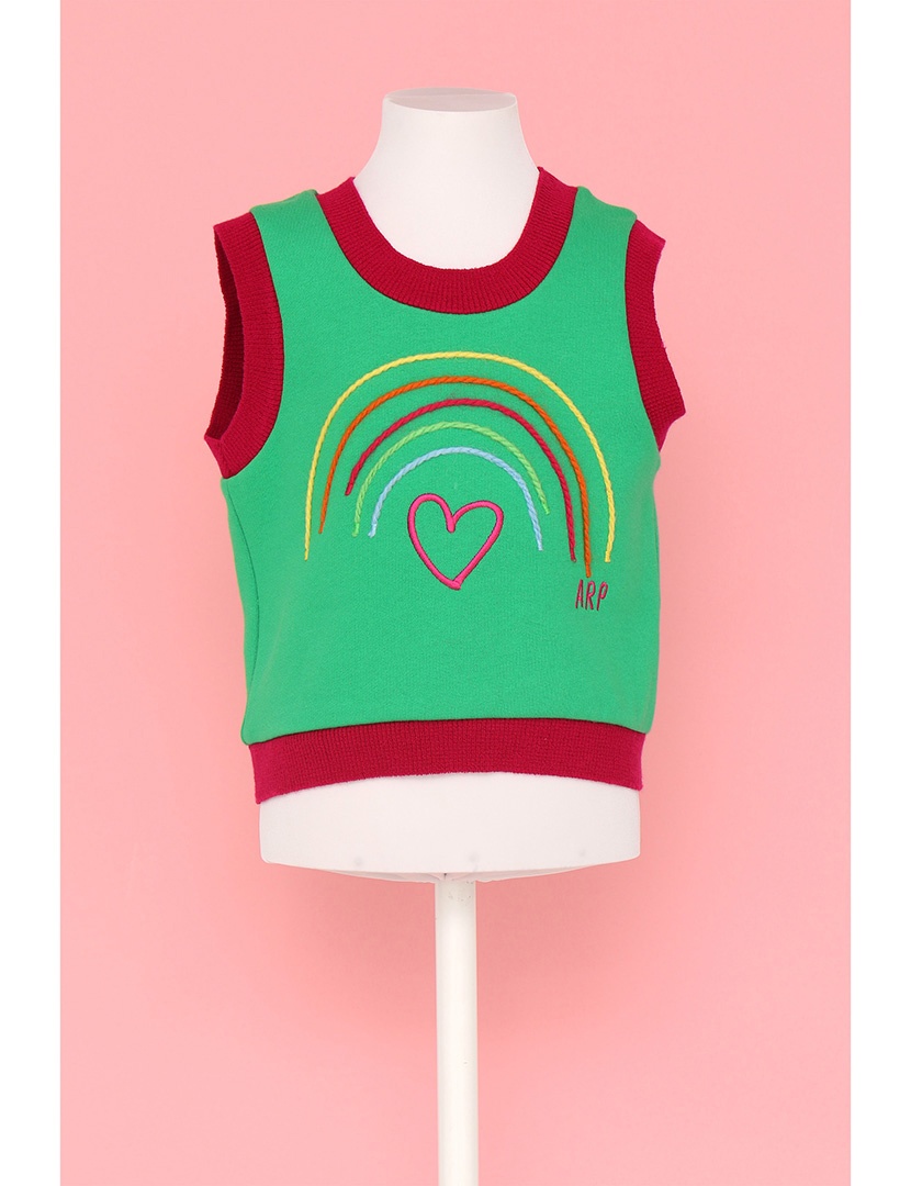 Colete Flower Power Menina Verde