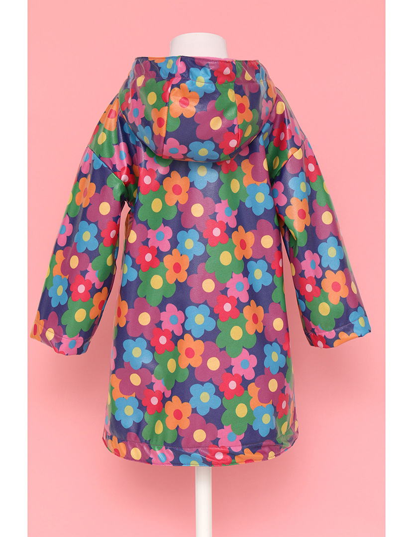 Casaco Impermeável Flower Power Menina Multicolorido