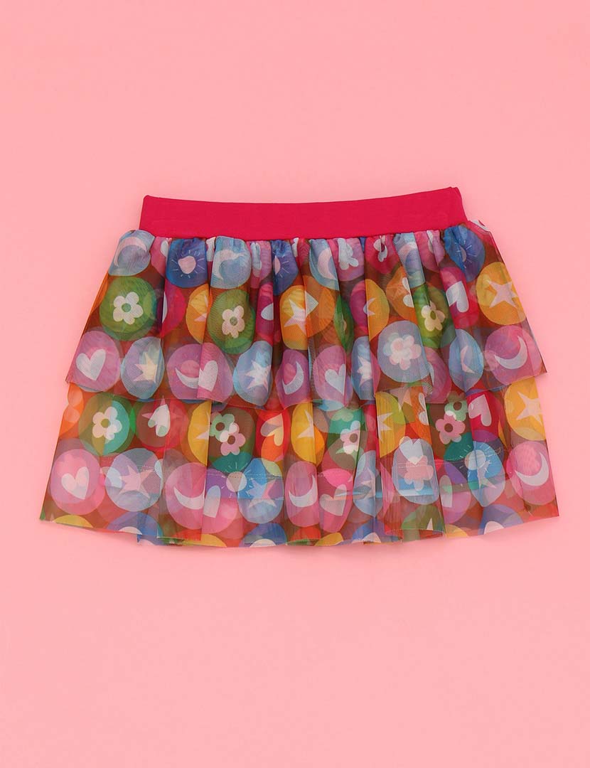 Saia Le Bonbon Menina Multicolorido