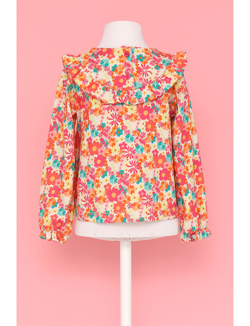 Sweatshirt Fiori Menina Multicolorido