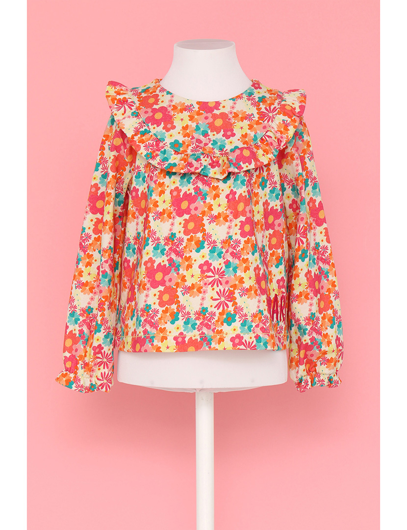 Sweatshirt Fiori Menina Multicolorido