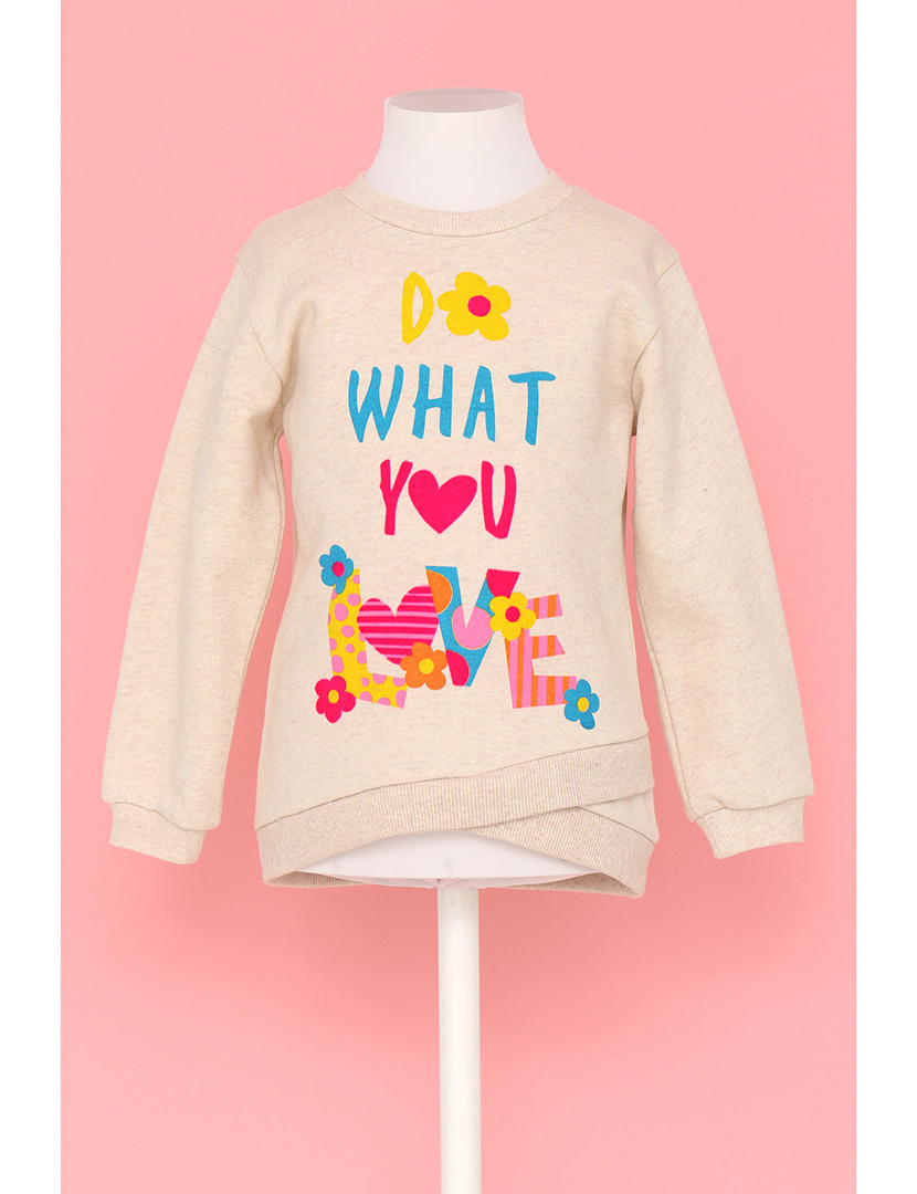 Sweatshirt Flower Power Menina Multicolorido