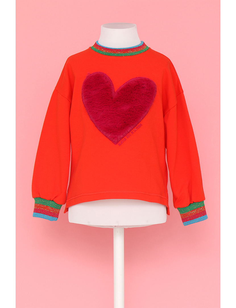 Sweatshirt Fluffy Menina Laranja