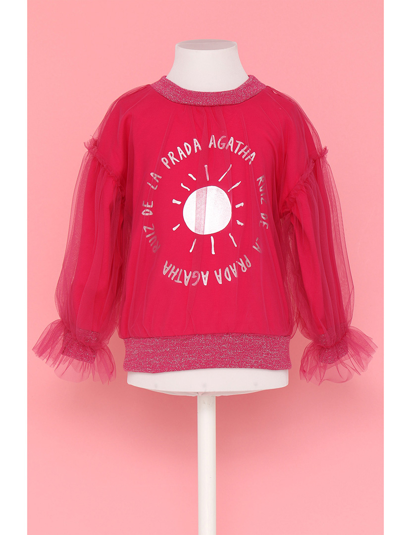 Sweatshirt Party Time Menina Rosa