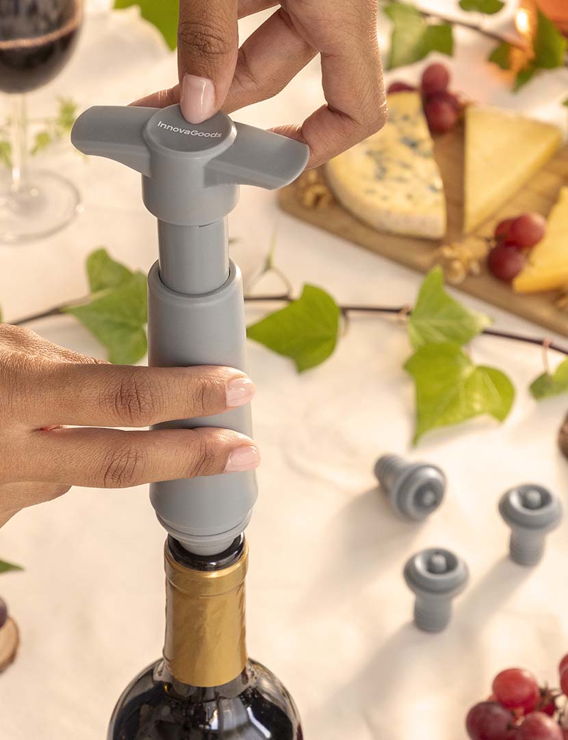 Bomba Vácuo Tampas Vinho Winuum