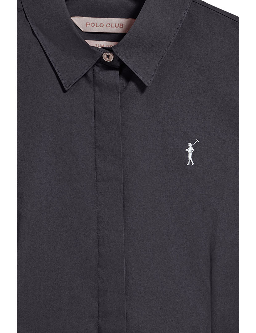 Camisa Slim Rigby Go W Poplin Preto