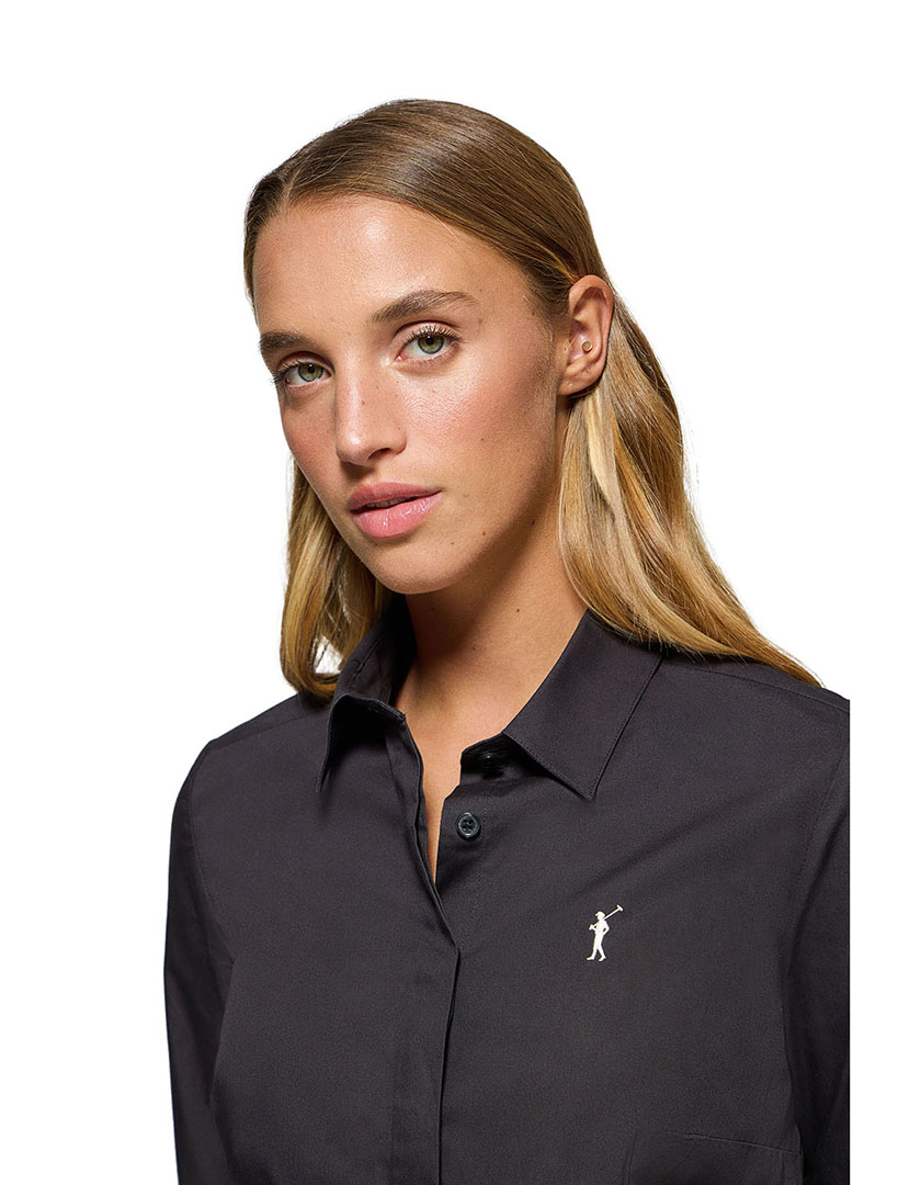 Camisa Slim Rigby Go W Poplin Preto