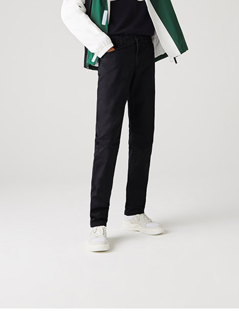 Calças Slim Fit Lacoste Homem Preto