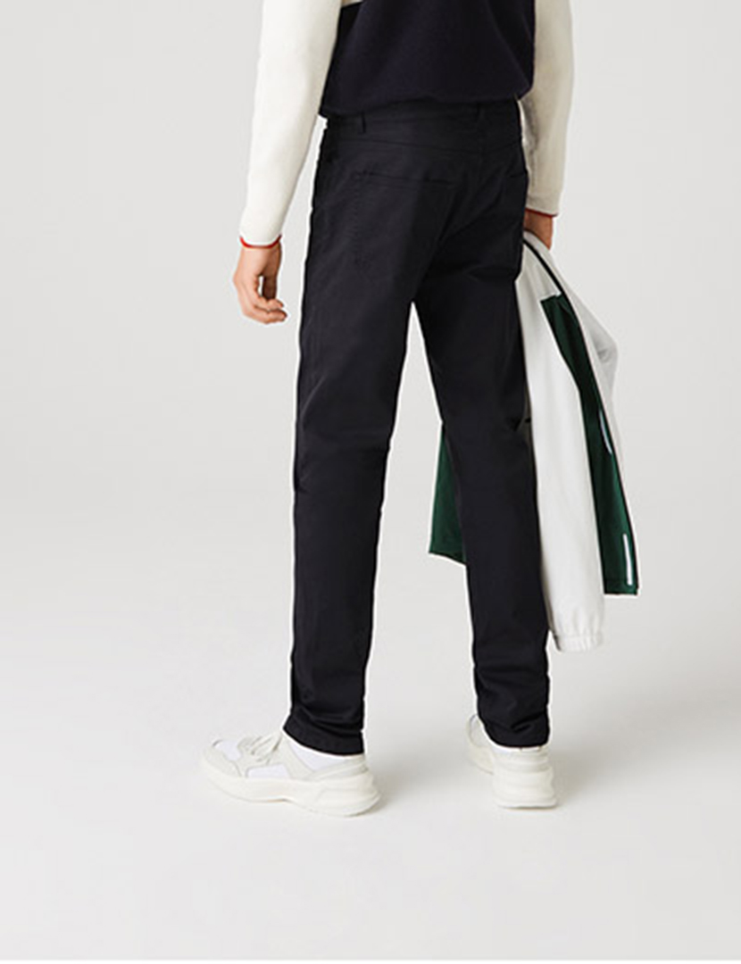 Calças Slim Fit Lacoste Homem Preto