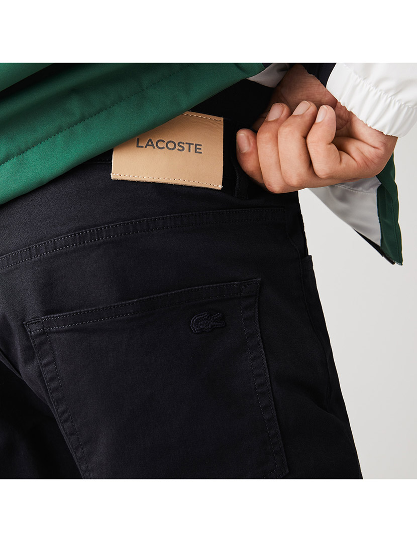 Calças Slim Fit Lacoste Homem Preto
