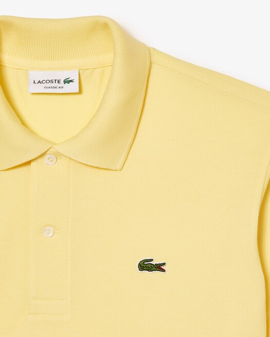 Pólo Clássico Manga Curta Amarelo Pastel