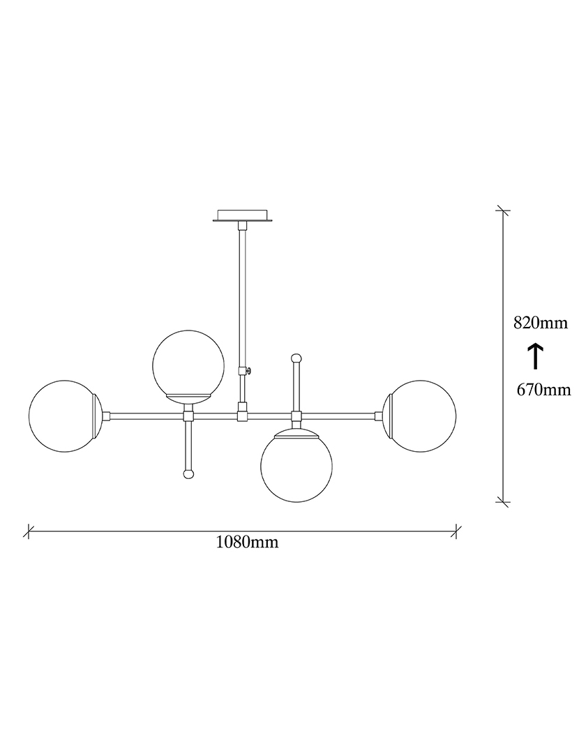 Candeeiro Teto Mudoni-MR-951-1 Dourado