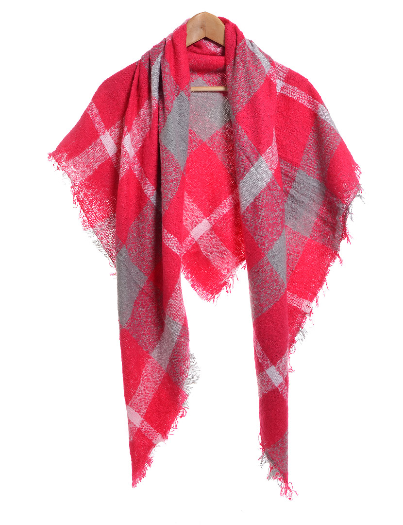 Echarpe Senhora Rosa e Cinzento