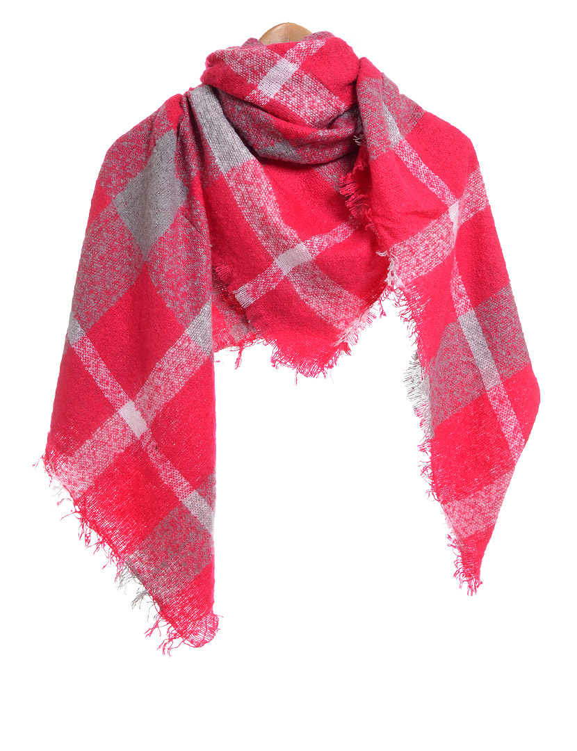 Echarpe Senhora Rosa e Cinzento