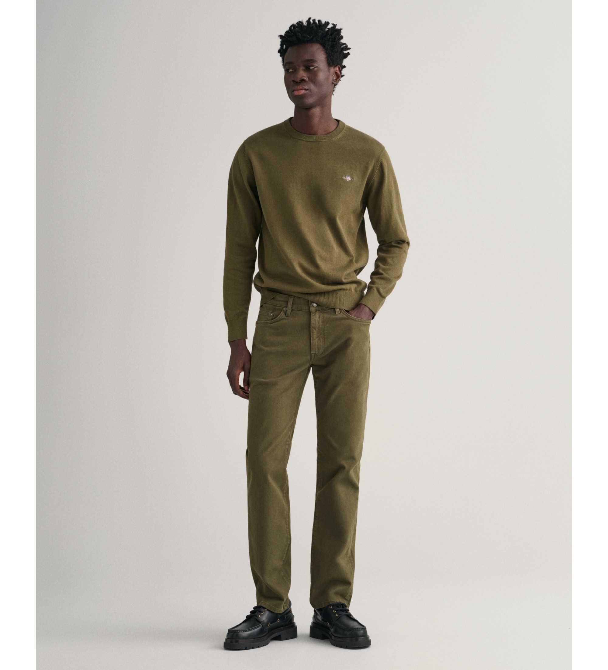 Calças de Ganga Slim Fit Desert Verde