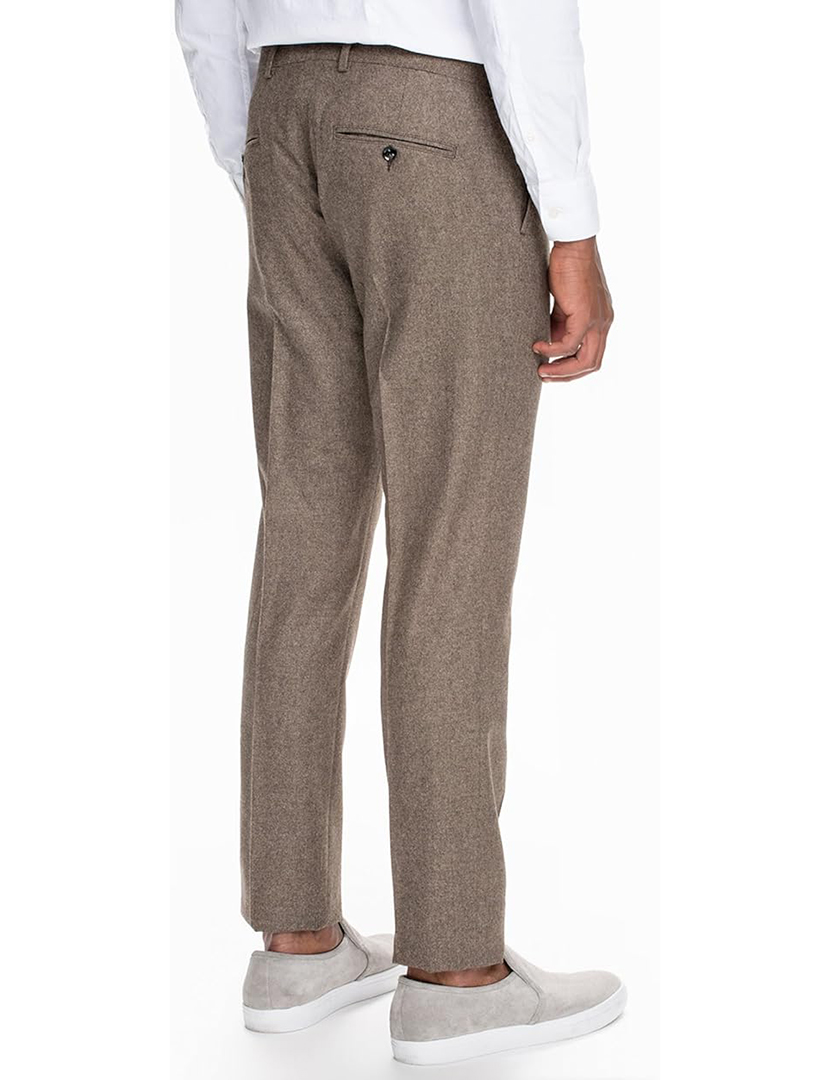 Calças Tailored Castanho