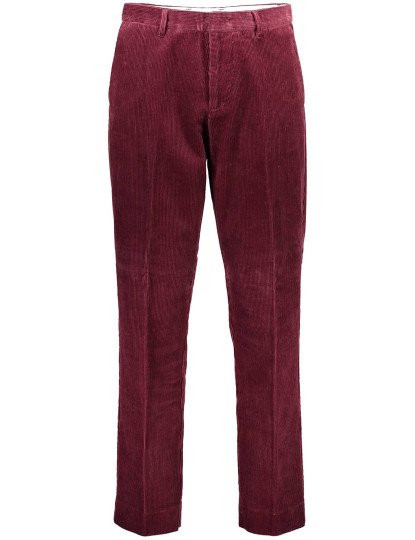 Calças Chino Veludo Vermelho