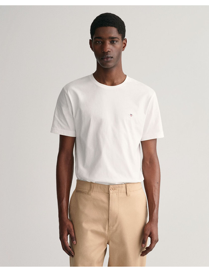 T-Shirt Regular Fit Shield Branco