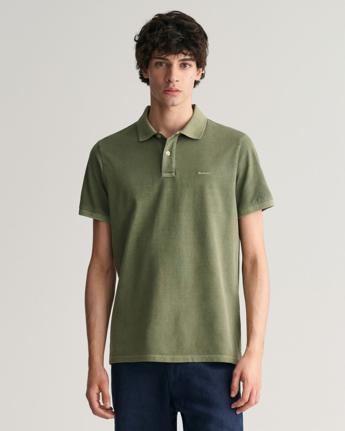 Pólo Manga Curta Sunfaded Pique Verde