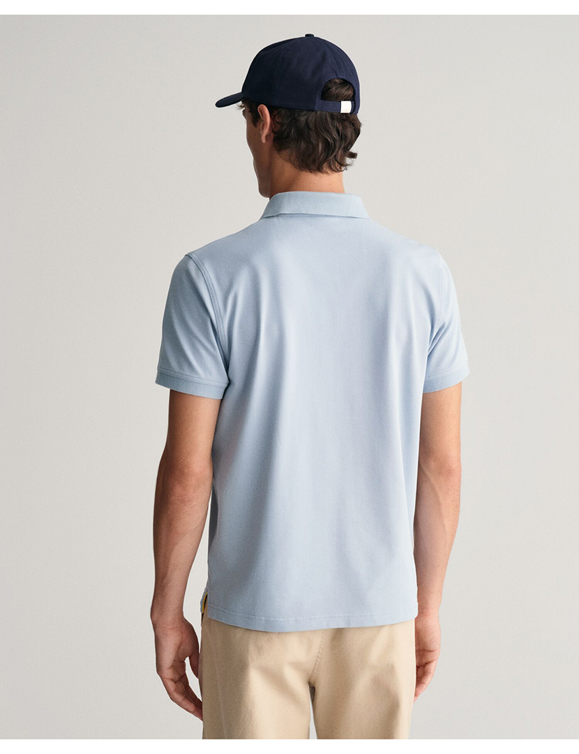 Pólo Regular Fit Contrast Piqué Azul