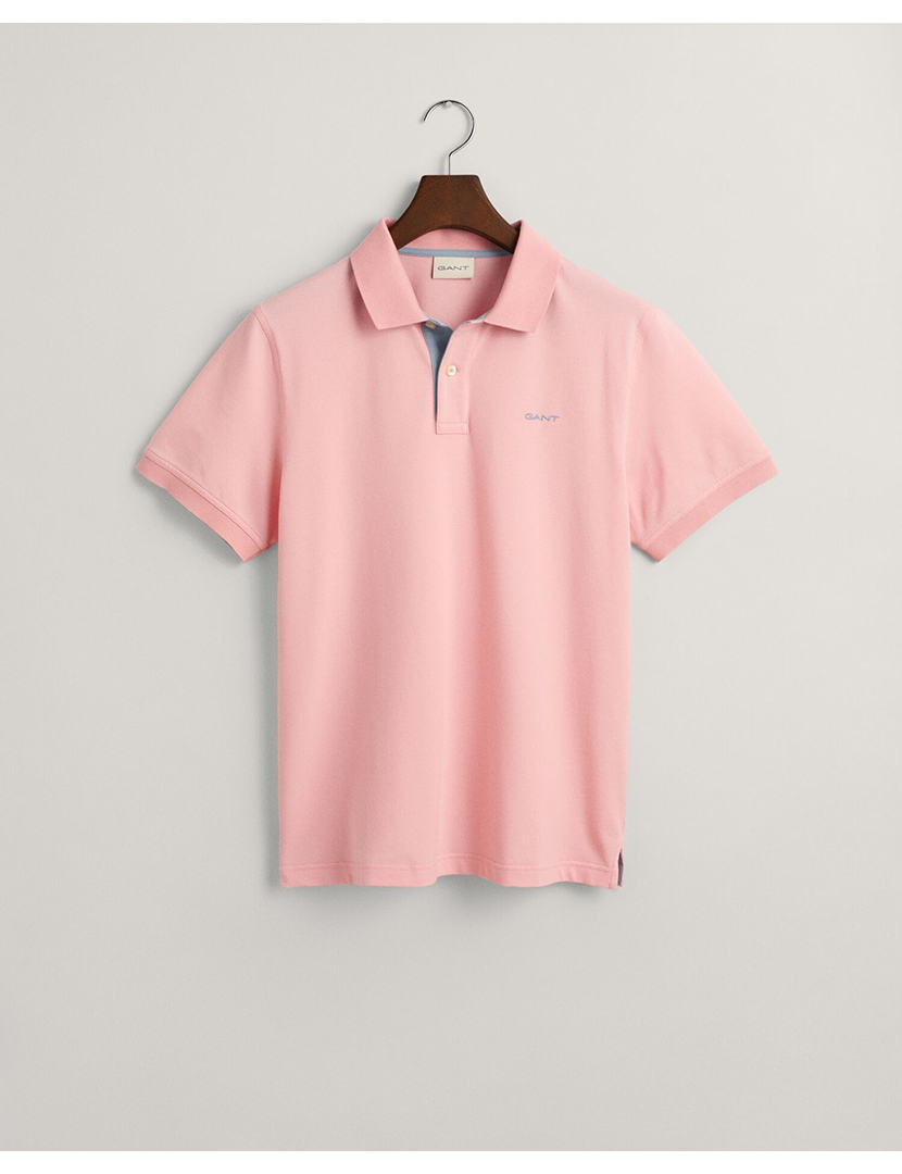 Pólo Regular Fit Piqué Rosa